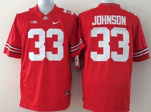 Buckeyes #33 Pete Johnson Red Stitched Youth NCAA Jersey - Click Image to Close